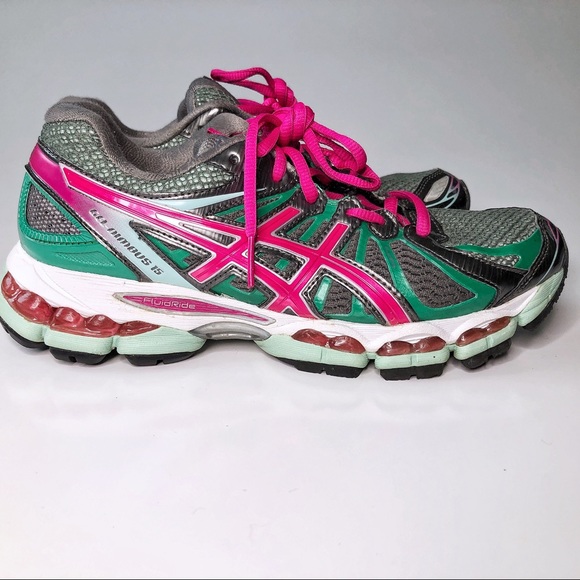 asics gel nimbus 15 womens green